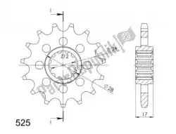 Here you can order the ktw front 15t, 525 from Supersprox, with part number SU1137115: