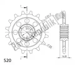 Here you can order the ktw front 16t, 520 from Supersprox, with part number SU1137316: