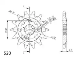 Here you can order the ktw front 13t, 520 from Supersprox, with part number SU1140113: