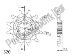 Here you can order the ktw front 13t, 520 from Supersprox, with part number SU1144113: