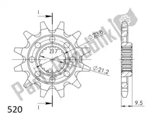 SUPERSPROX SU1144113 ktw front 13t, 520 - Bottom side