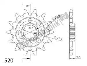 SUPERSPROX SU1144114 ktw dianteiro 14t, 520 - Lado inferior