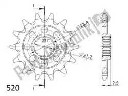 Qui puoi ordinare ktw anteriore 15t, 520 da Supersprox , con numero parte SU1144115: