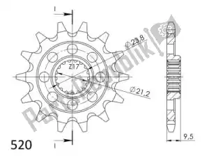 SUPERSPROX SU1144115 ktw dianteiro 15t, 520 - Lado inferior