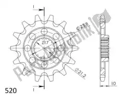 Here you can order the ktw front 13t, 520 from Supersprox, with part number SU1144213: