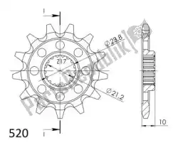 Here you can order the ktw front 12t, 520 from Supersprox, with part number SU1144312: