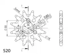 Here you can order the ktw front 12t, 520 from Supersprox, with part number SU1144512: