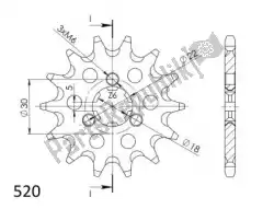 Qui puoi ordinare ktw anteriore 13t, 520 da Supersprox , con numero parte SU1144313: