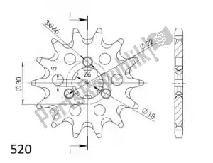 SUPERSPROX SU1144513 ktw front 13t, 520 - Bottom side