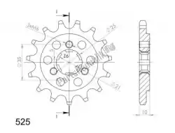 Qui puoi ordinare ktw anteriore 15t, 525 da Supersprox , con numero parte SU1144815: