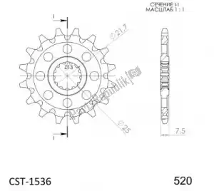 SUPERSPROX SU1153614 ktw front 14t, 520 - Onderkant