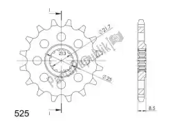 Here you can order the ktw front 16t, 525 from Supersprox, with part number SU1153716: