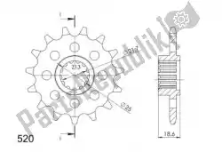 Here you can order the ktw front 14t, 520 from Supersprox, with part number SU1153814: