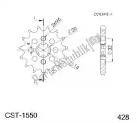 SU1155014, Supersprox, Ktw anteriore 14t, 428    , Nuovo