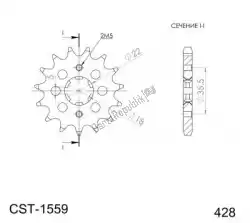 Here you can order the ktw front 14t, 428 from Supersprox, with part number SU1155914:
