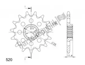 SUPERSPROX SU1190216 ktw dianteiro 16t, 520 - Lado inferior