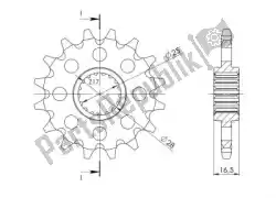 Here you can order the ktw front 16t, 525 from Supersprox, with part number SU1190416: