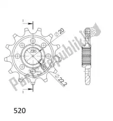 Here you can order the ktw front 14t, 520 from Supersprox, with part number SU1190514: