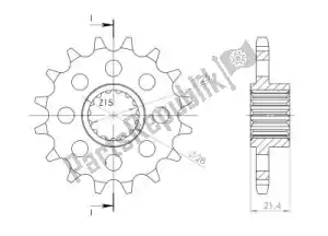 SUPERSPROX SU1215017 ktw delantero 17t, 525 - Lado inferior