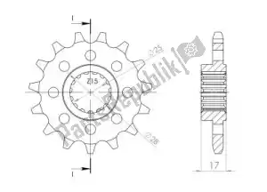 SUPERSPROX SU1405414 ktw delantero 14t, 525 - Lado inferior