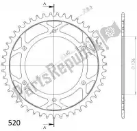 SU4547B, Supersprox, Ktw aço traseiro 47t, preto, 520    , Novo