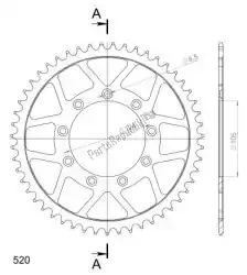 Here you can order the ktw rear steel 51t, black, 520 from Supersprox, with part number SU415151B: