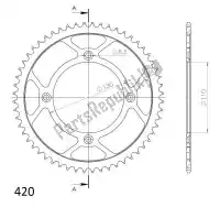 SU420956B, Supersprox, Ktw acier arrière 56t, noir, 420    , Nouveau