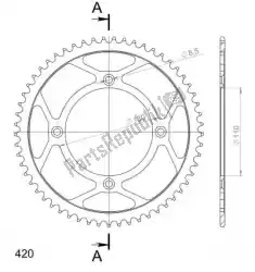 Aquí puede pedir ktw trasero acero 57t, negro, 420 de Supersprox , con el número de pieza SU420957B: