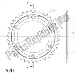 Qui puoi ordinare ktw posteriore acciaio 39t, nero, 520 da Supersprox , con numero parte SU421039B: