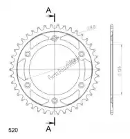 SU421040B, Supersprox, Ktw aço traseiro 40t, preto, 520    , Novo