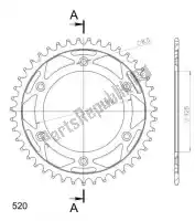 SU421043B, Supersprox, Ktw arrière acier 43t, noir, 520    , Nouveau