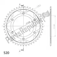 SU421045B, Supersprox, Ktw arrière acier 45t, noir, 520    , Nouveau