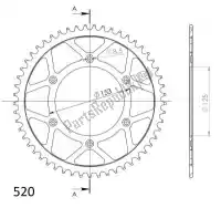 SU421047B, Supersprox, Ktw aço traseiro 47t, preto, 520    , Novo