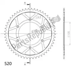 Qui puoi ordinare ktw posteriore in acciaio 54t, nero, 520 da Supersprox , con numero parte SU421054B:
