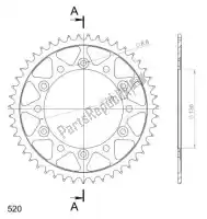 SU4245347B, Supersprox, Ktw rear steel 47t, black, 520    , New