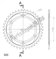 SU424541B, Supersprox, Ktw rear steel 41t, black, 520    , Nieuw