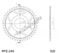 SU424844B, Supersprox, Ktw traseiro em aço 44t preto    , Novo