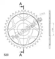 SU425437B, Supersprox, Ktw traseiro em aço 37t preto    , Novo