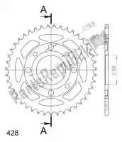 SU426943B, Supersprox, Ktw traseiro em aço 43t preto    , Novo