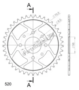 SUPERSPROX SU427341B ktw ty? stal 41t, czarny, 520 - Dół