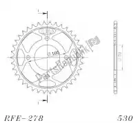 SU427838B, Supersprox, Ktw rear steel 38t, black, 525    , Nieuw