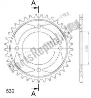 SU428237B, Supersprox, Ktw rear steel 37t, black    , Nieuw