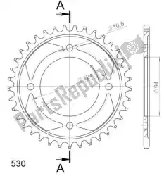 Here you can order the ktw rear steel 37t black from Supersprox, with part number SU428237B: