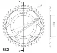 SU430242B, Supersprox, Ktw trasero acero 42t, negro, 530    , Nuevo