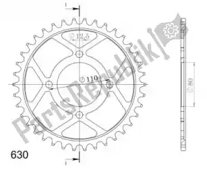 SUPERSPROX SU433341B ktw rear steel 41t, black, 630 - Bottom side