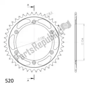 SUPERSPROX SU446043B ktw posteriore acciaio 43t, nero, 520 - Il fondo