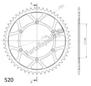 SUPERSPROX SU446051B ktw posteriore acciaio 51t, nero, 520 - Il fondo