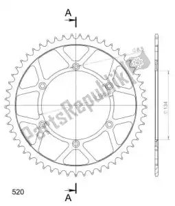 SUPERSPROX SU446053B ktw posteriore acciaio 53t, nero, 520 - Il fondo