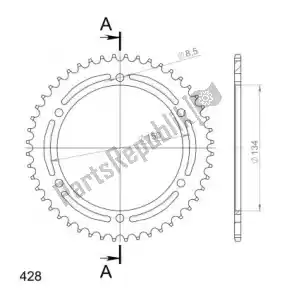 SUPERSPROX SU446348B ktw rear steel 48t black - Bottom side