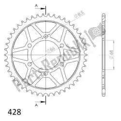 Qui puoi ordinare ktw posteriore acciaio 46t nero da Supersprox , con numero parte SU446846B: